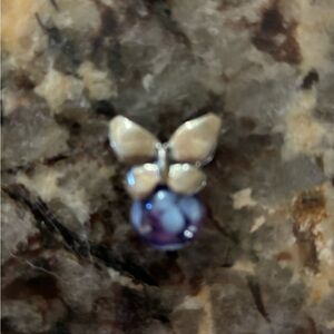Trollbeads Summer Butterfly with Glass Floral Bead Slide Charm